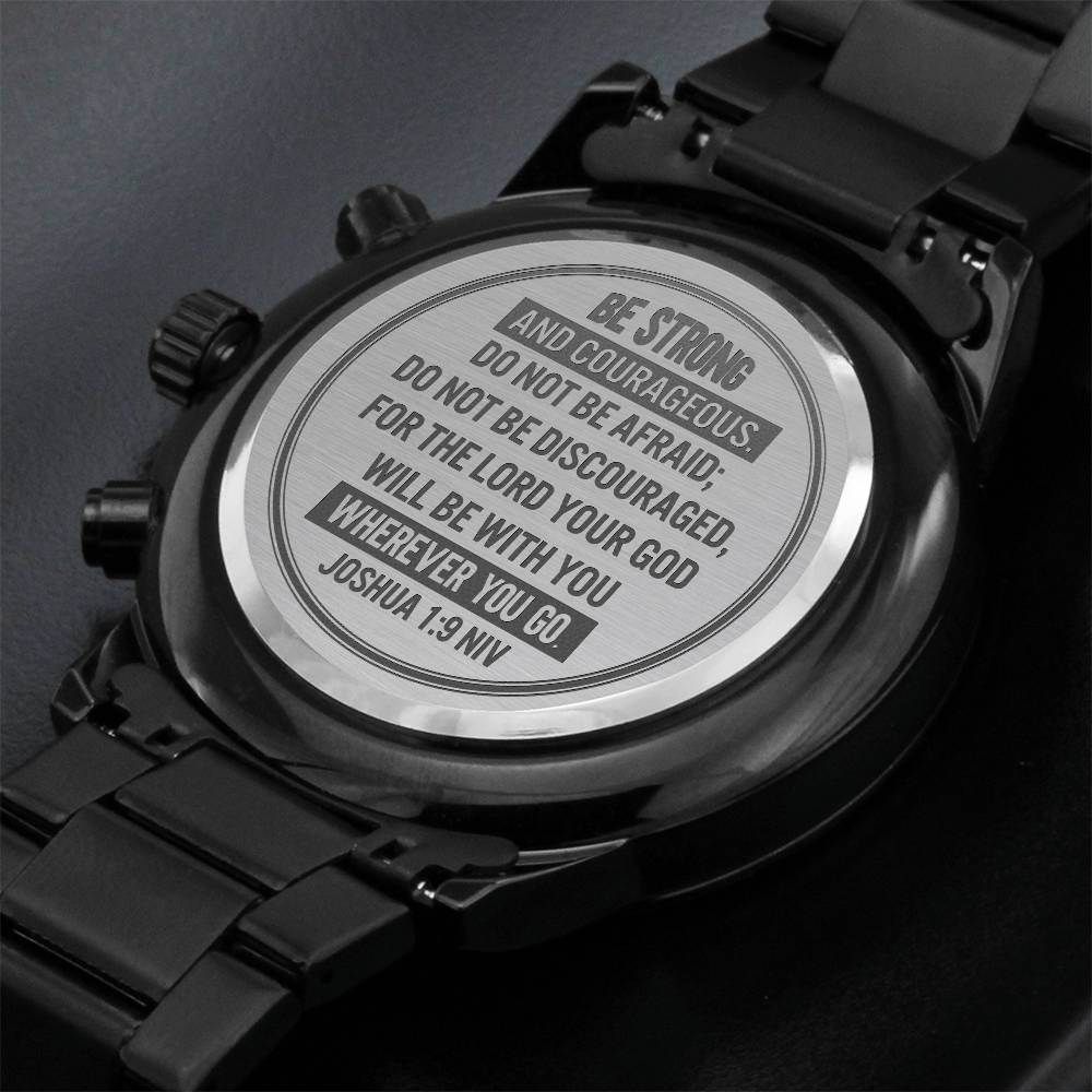 Men's Watch, Be Strong and Courageous, Joshua 1:9