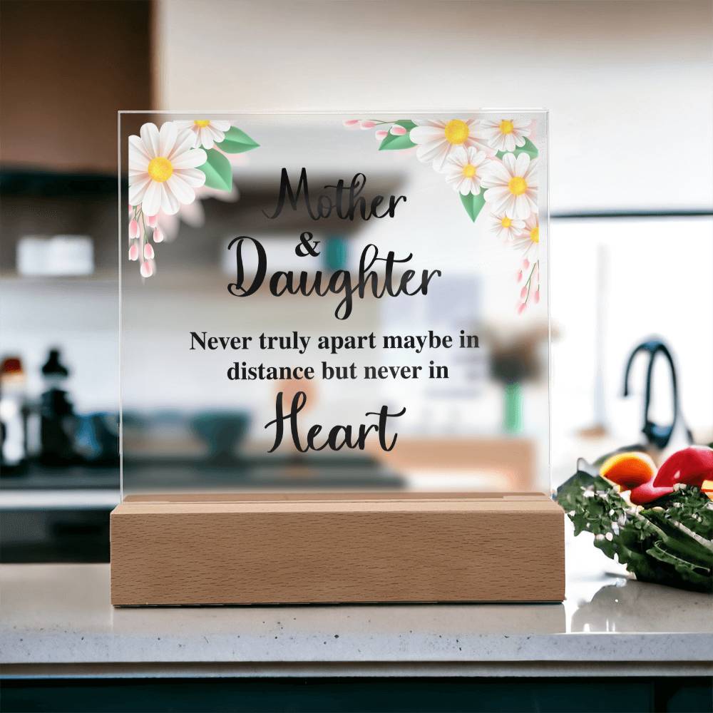 To My Daughter Distance Square Acrylic Plaque