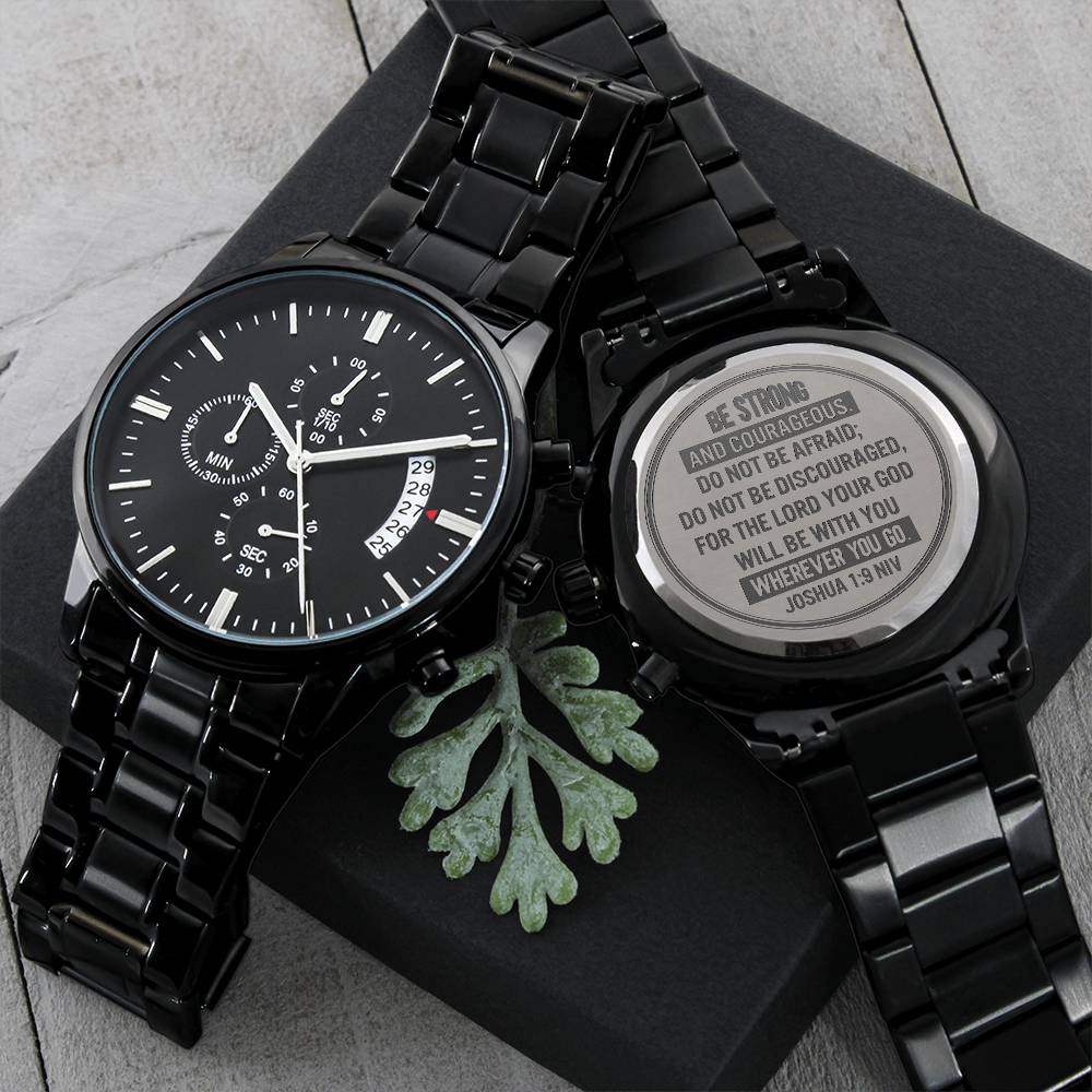 Men's Watch, Be Strong and Courageous, Joshua 1:9