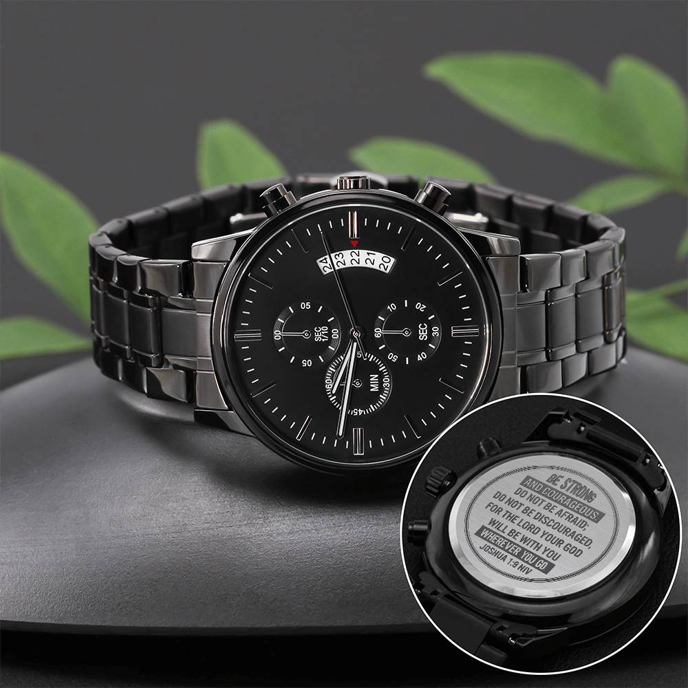 Men's Watch, Be Strong and Courageous, Joshua 1:9