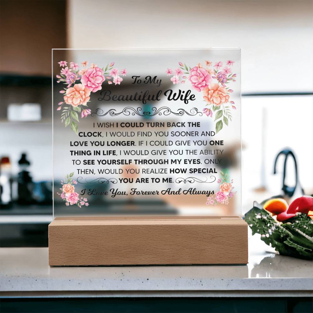 My Beautiful Wife Square Acrylic Plaque